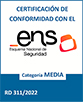 certificado de conformidad con el esquema nacional de seguridad
